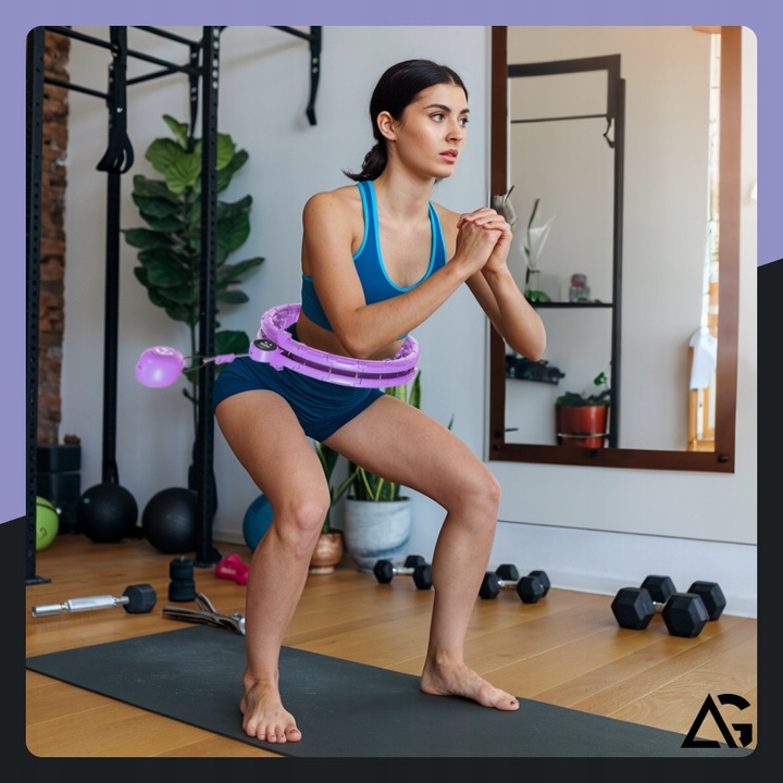 HULA HOP Z OBCIĄŻNIKIEM ODCHUDZAJĄCE Z LICZNIKIEM SMART HULAHOP