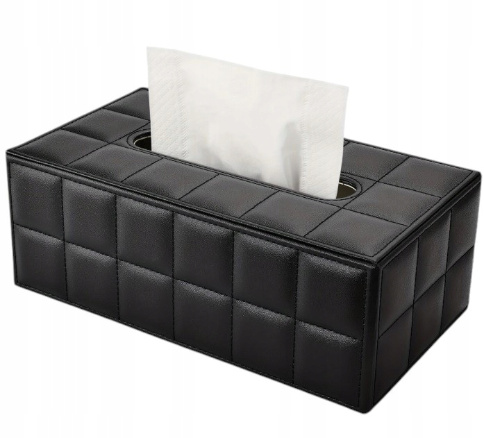 POJEMNIK PUDEŁKO NA CHUSTECZKI CHUSTECZNIK CZARNY ETUI Elegancki