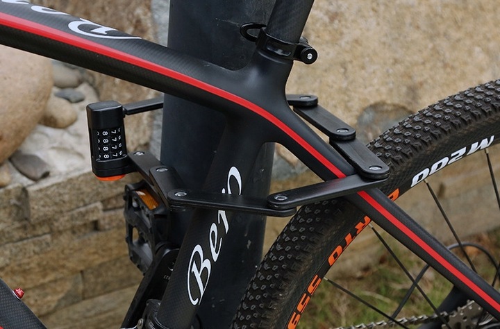 ZAPIĘCIE ROWEROWE DO ROWERU SKŁADANE BLOKADA SZYFR UTWARDZANA STAL