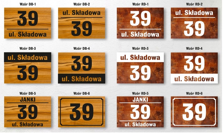 Tabliczka Tablica ADRESOWA ALUMINIOWA Numer domu