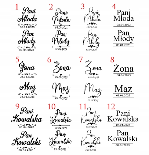 OSZUKANE KIELISZKI do wódki z GRAWEREM 15 ml POZŁACANE para młoda klasyczne