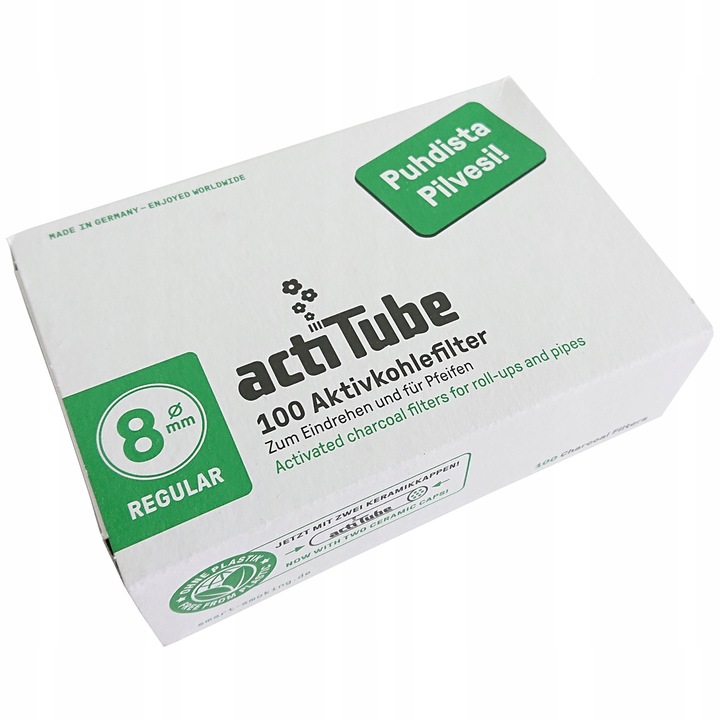 Filtry węglowe ActiTube 8 mm 100 sztuk