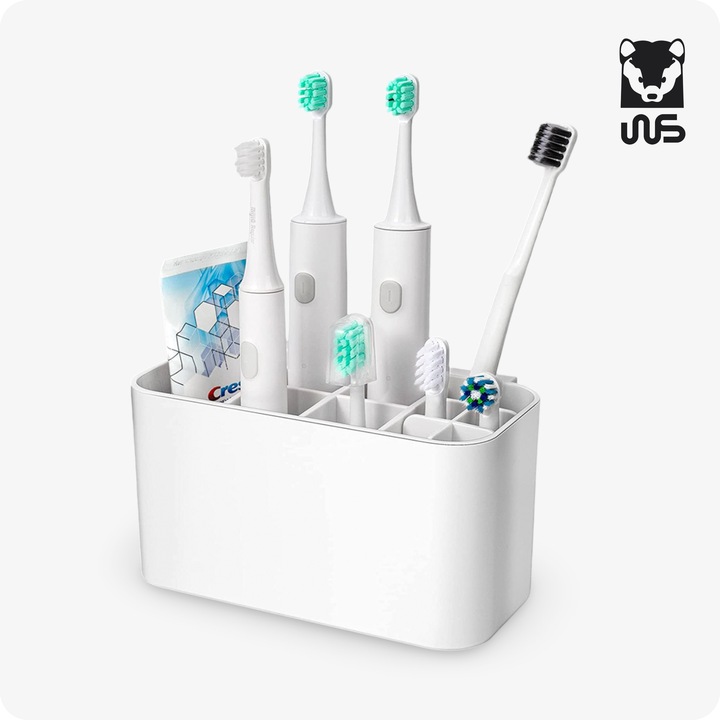 Uchwyt na szczoteczki do zębów Organizer Łazienkowy Pojemnik Wieszak Kubek