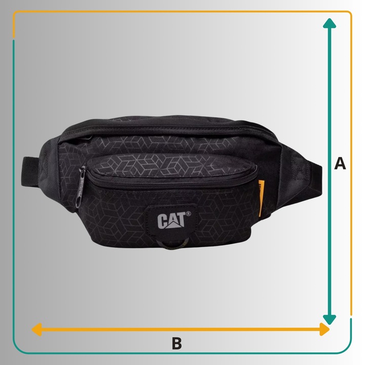Saszetka Męska Do Pracy Pojemna Wytrzymała CATERPILLAR Czarna 2 L