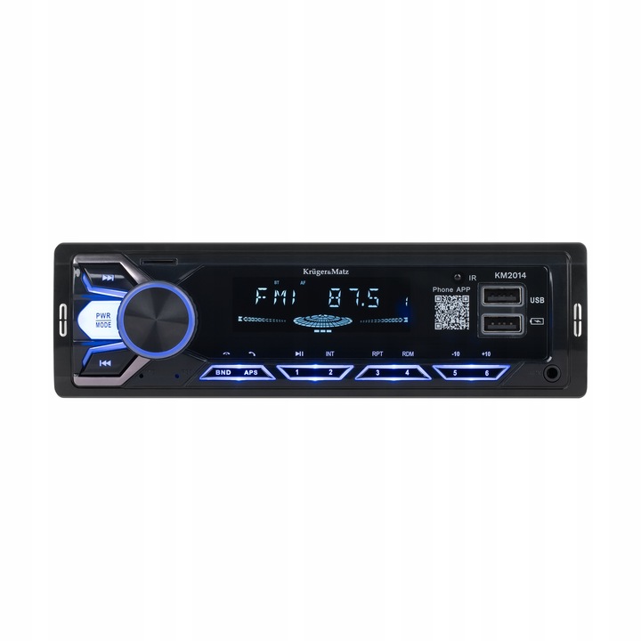Radio samochodowe Bluetooth Kruger&Matz 1 DIN USB AUX Jack 3,5 mm