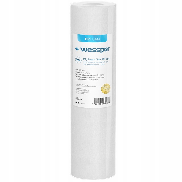 Wessper filtr wody 3/4" wstępny na cały dom zmiękczacz + 10x wkład filtr