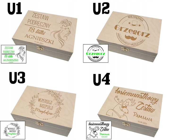 Niezbędnik Skrzynka PREZENT Urodziny BOX 18 30 40 80 pudełko urodzinowe