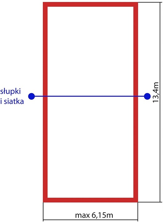 Zestaw do Badmintona SŁUPKI skł. + SIATKA + LINIE