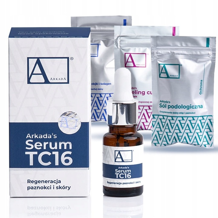 ARKADA SERUM KOLAGENOWE TC16 11ml+ 3X próbniki maść, sól i peeling nagietek