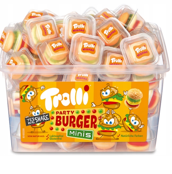 Żelki Mini Burger Trolli BOX 60 szt.