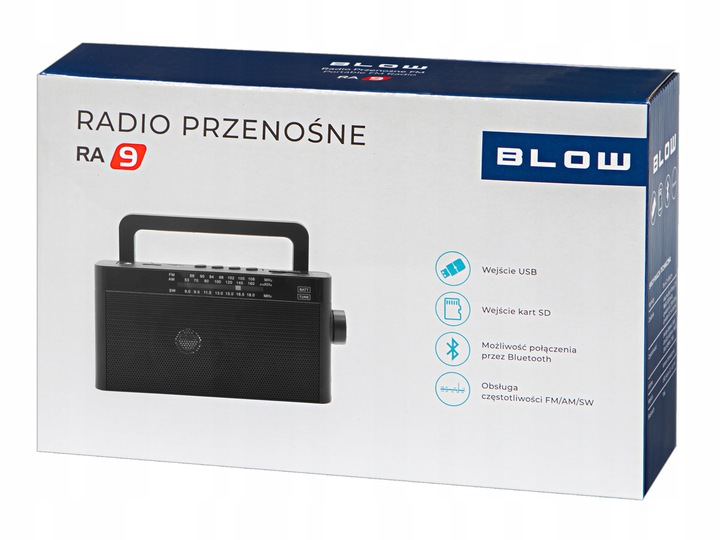 RADIO PRZENOŚNE AM/FM KUCHENNE BUDOWLANE BLUETOOTH AKUMULATOR USB AUX