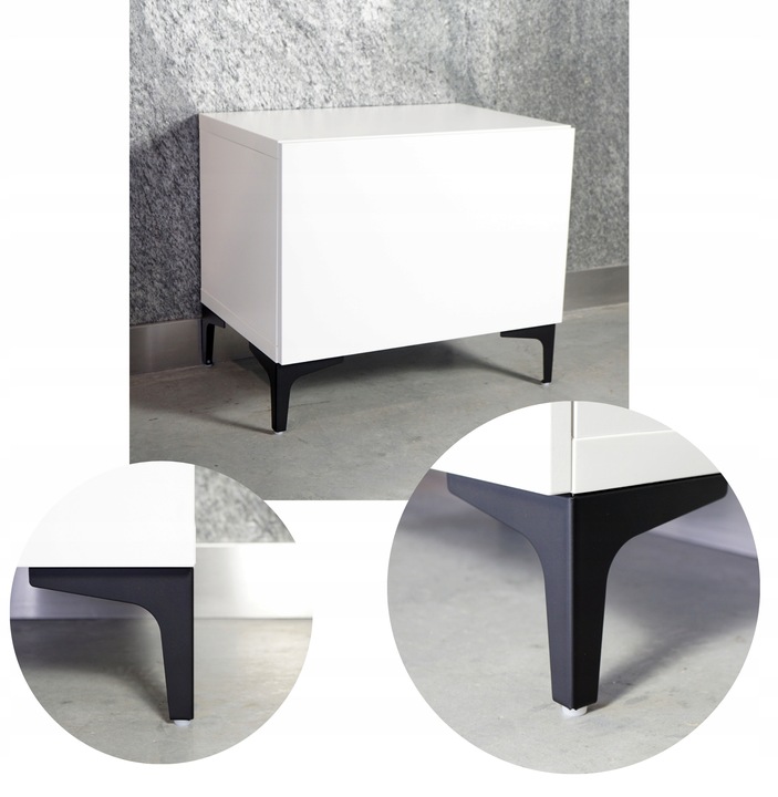 Nogi nóżki meblowe do komody szafy szafki czarny mat loft komplet 15