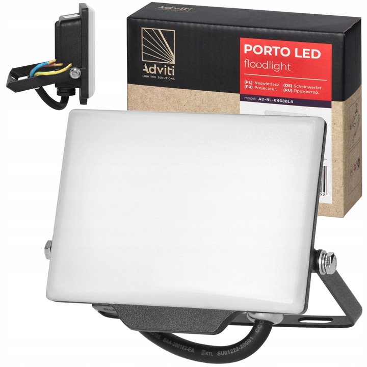 Halogen Reflektor Lampa LED 20W Naświetlacz Bezramkowy NEUTRALNY 4000K