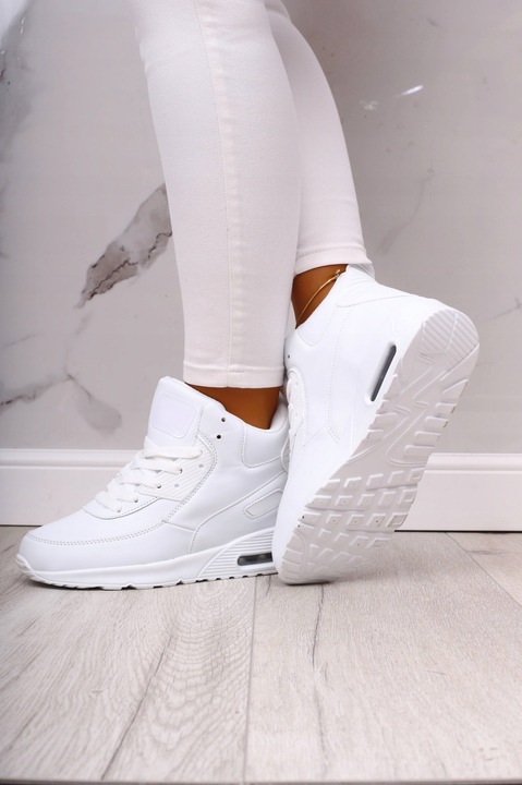 BUTY DAMSKIE OBUWIE SPORTOWE LEKKIE WYGODNE BIAŁE