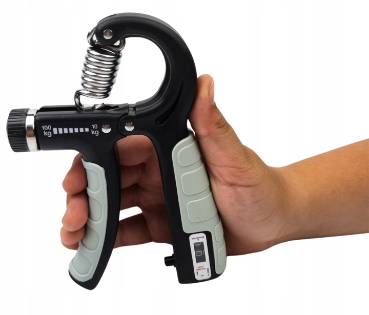 2x Ściskacz gripper z licznikiem regulowany 10-100kg do ćwiczeń nadgarstka