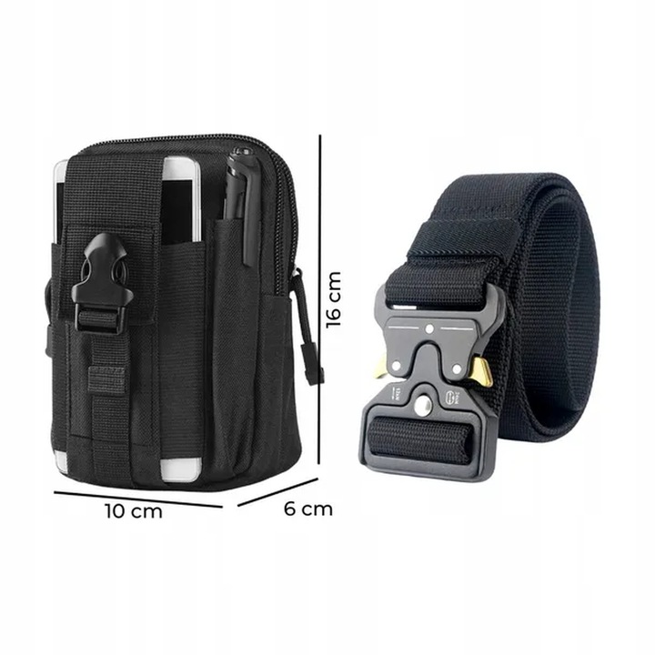 SASZETKA NERKA TAKTYCZNA MILITARNA WOJSKOWA SURVIVAL KIESZEŃ + PAS