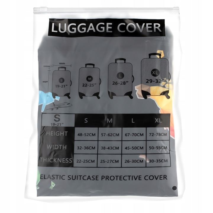 Pokrowiec Na Walizkę Podróżną Ochronny Etui Rozmiar XL Duży Bagaż 80x54x33