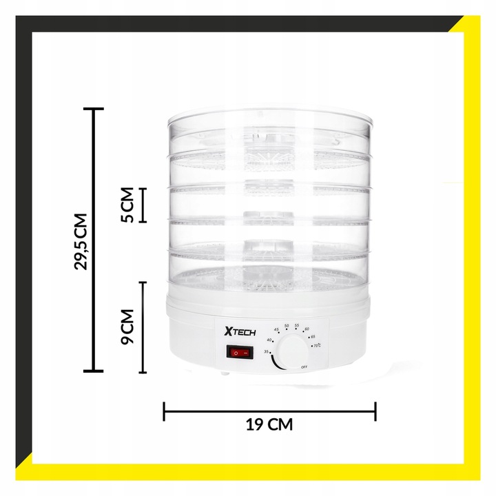 SUSZARKA SPOŻYWCZA DO GRZYBÓW OWOCÓW WARZYW ZIÓŁ ŻYWNOŚCI 5 POZIOMÓW