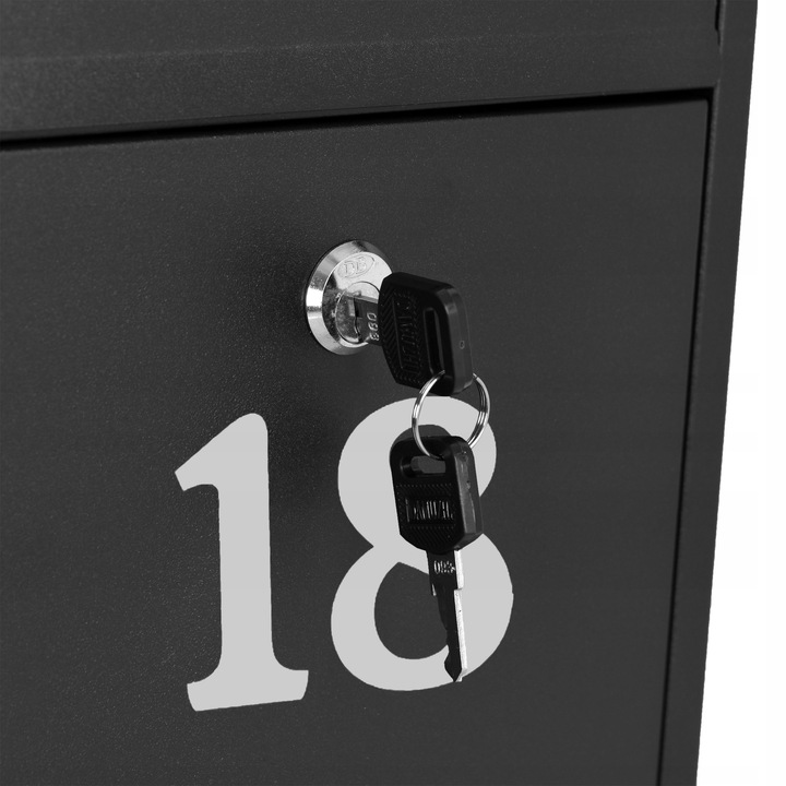 SKRZYNKA POCZTOWA NA LISTY POCZTĘ OGRODZENIE CZARNA Z NUMEREM DOMU