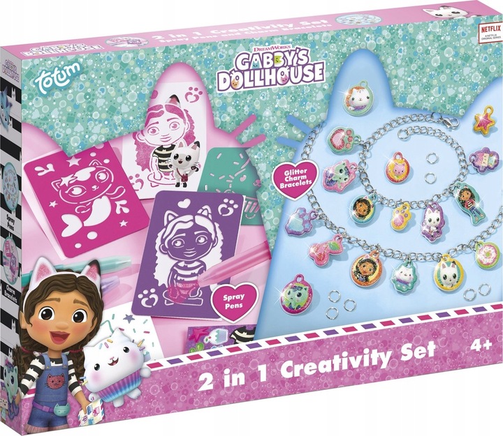 Totum zestaw kreatywny do robienia bransoletek Koci Domek Gabi 2w1
