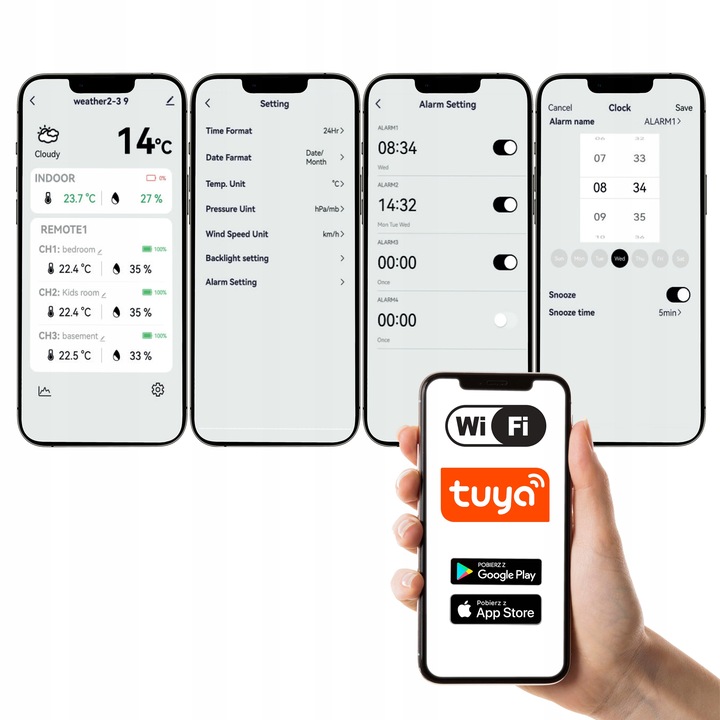 MULTI STACJA POGODOWY METEO SP400 WIFI +MIERNIK POWIETRZA HIGROMETR