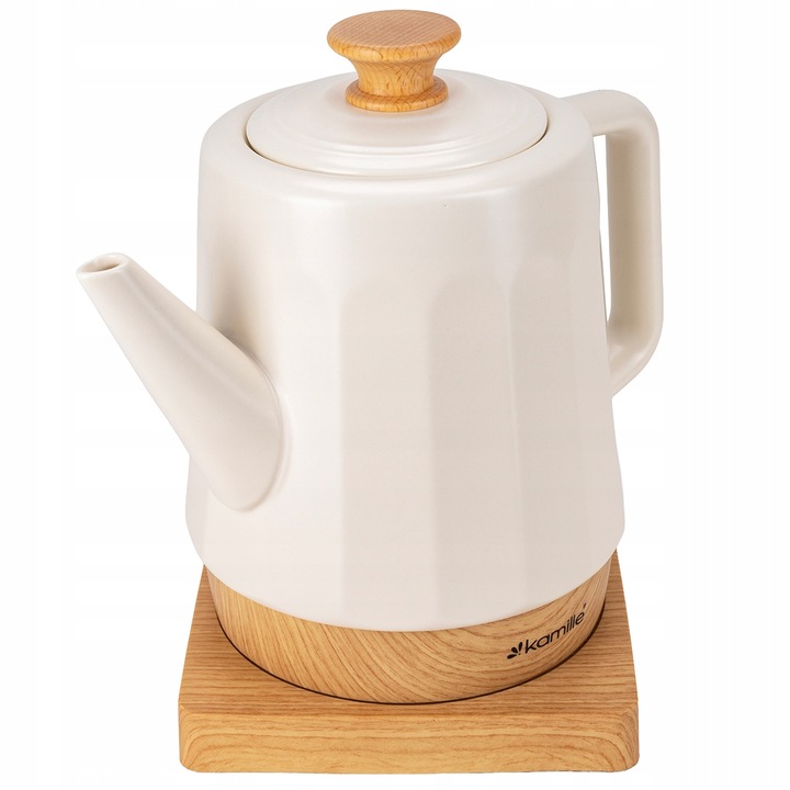 CZAJNIK ELEKTRYCZNY BEZPRZEWODOWY CERAMICZNY KAMILLE 1500 W 1,5 L