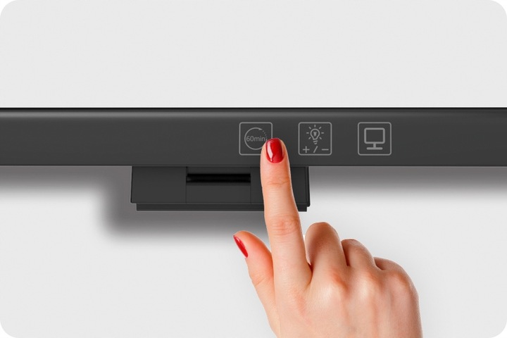 REGULOWANA LAMPKA LED NA MONITOR EKRAN KOMPUTERA KLIPS USB 3 BARWY DOTYKOWA