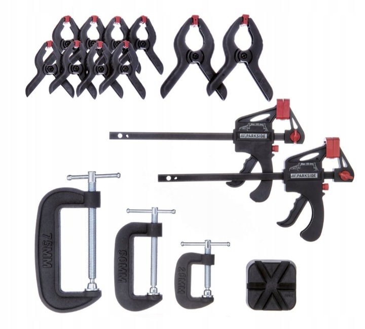 PARKSIDE Zestaw imadeł szybkomocujących, 16-częściowy