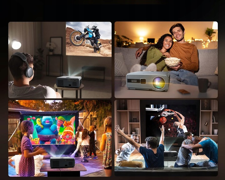 Projektor Rzutnik 30000lm WiFi Android Google TV FULL HD 4K Autofocus LED