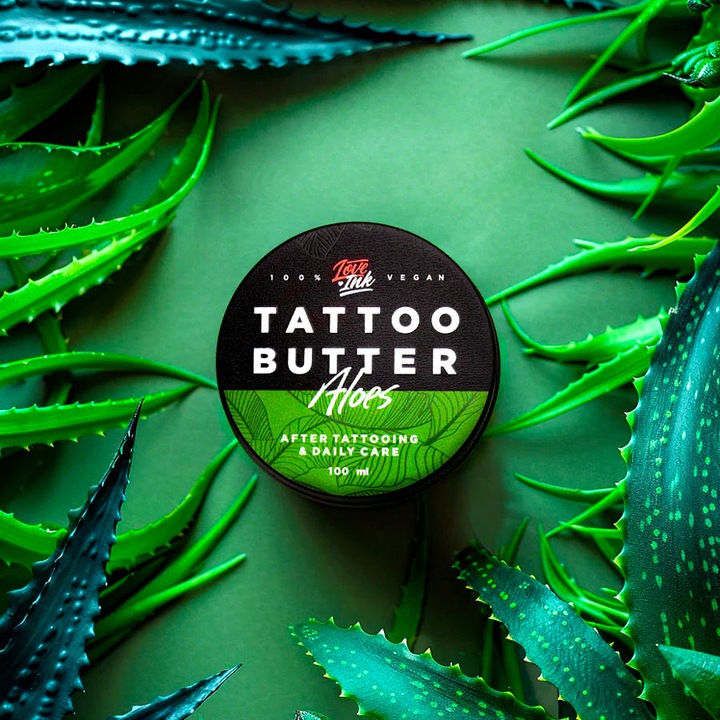 Masło Krem do Pielęgnacji Tatuażu LOVEINK Tattoo Butter Aloes 100 ml