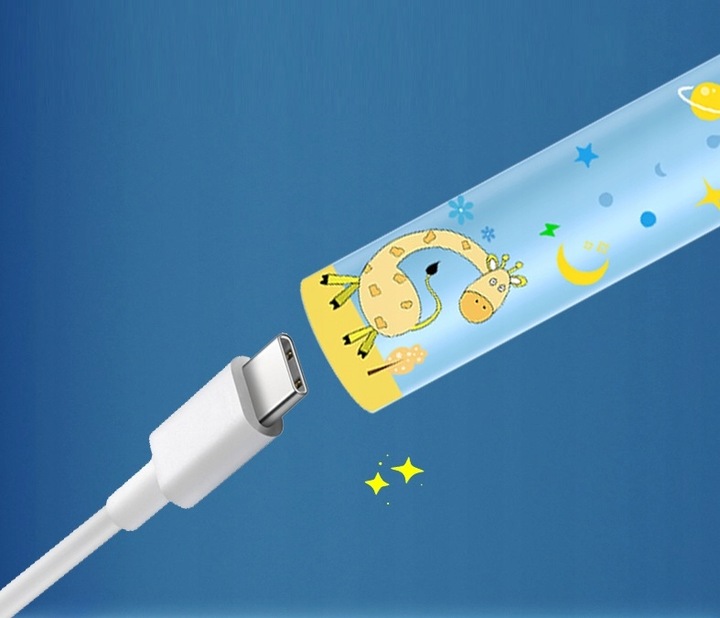 SZCZOTECZKA SONICZNA DLA DZIECI ELEKTRYCZNA DO ZĘBÓW PREMIUM BŁĘKIT HEELLY