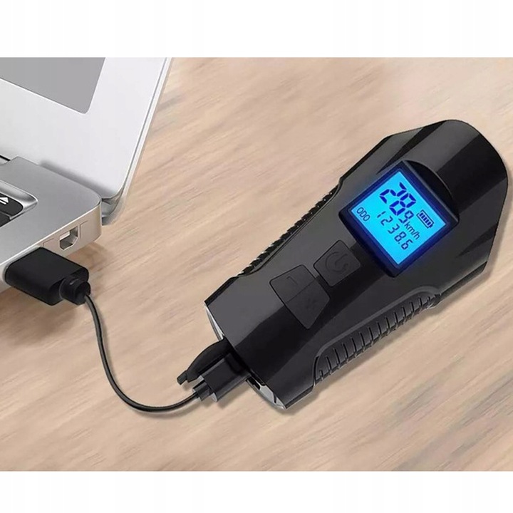 LAMPKA ROWEROWA AKUMULATOROWA LICZNIK KLAKSON PRZÓD TYŁ NA ROWER KABEL USB