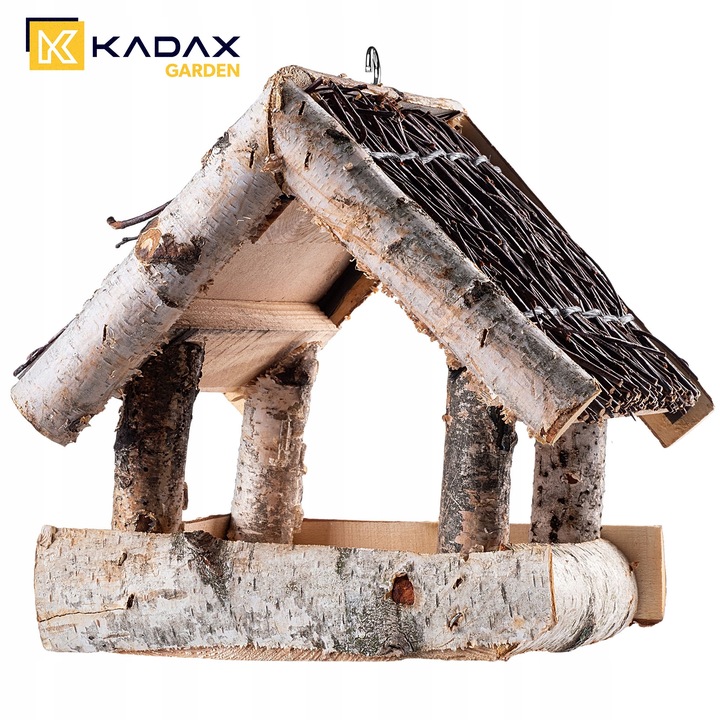 KARMNIK DLA PTAKÓW DUŻY XXL DOMEK DREWNIANY WISZĄCY BUDKA OZDOBA DO