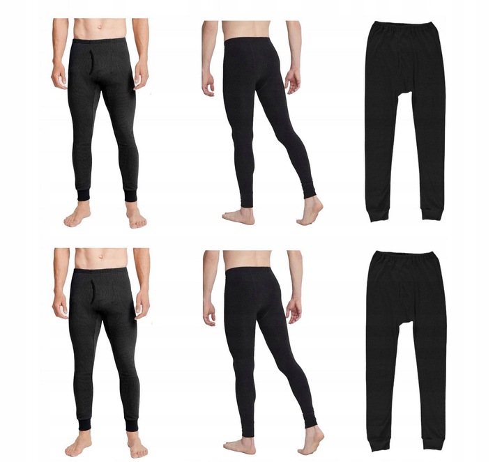 Zestaw 2 pary Kalesony Męskie Termoaktywne Bawełniane r. M/L Grube