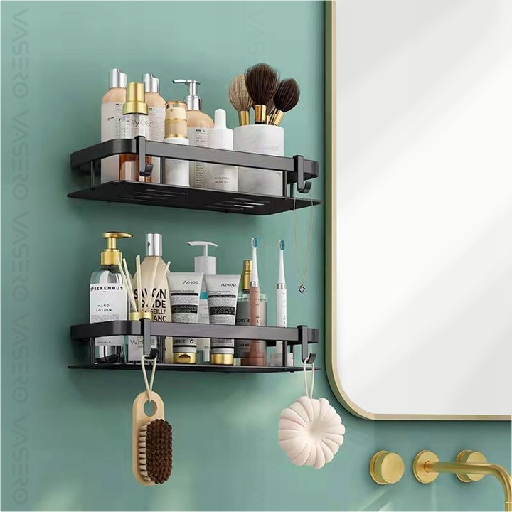 2x PÓŁKA POD PRYSZNIC wisząca samoprzylepna ścienna LOFT łazienki prysznic