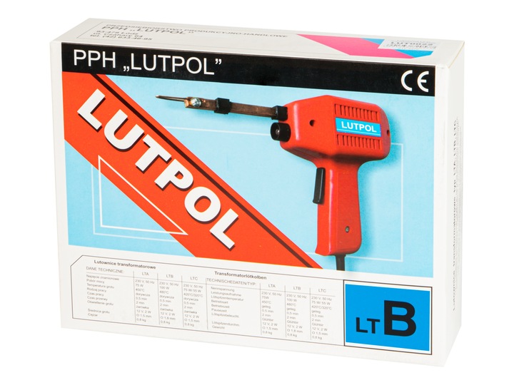 LUTOWNICA TRANSFORMATOROWA LUTPOL LT-B 100W 480C PISTOLET GROTY MOCNA