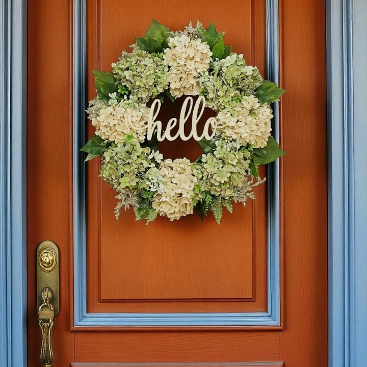 WIENIEC WIANEK GIRLANDA NA DZWI DEKORACYJNY JESIENNY STROIK HORTENSJE DOM