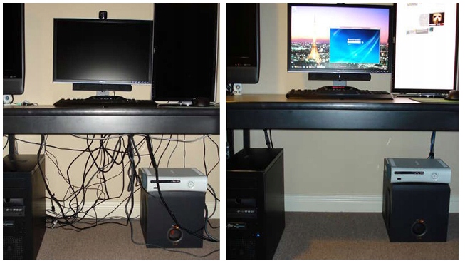 Organizer kanał na kable koszyk podblatowy 70cm