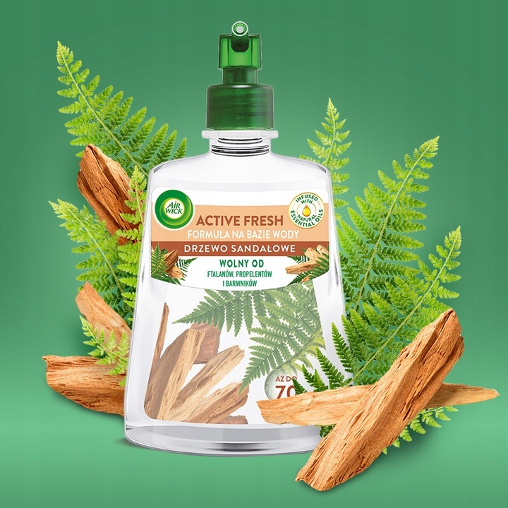 Air Wick Active Fresh Wkłady Do Odświeżacza Powietrza Drzewo Sandałowe x3
