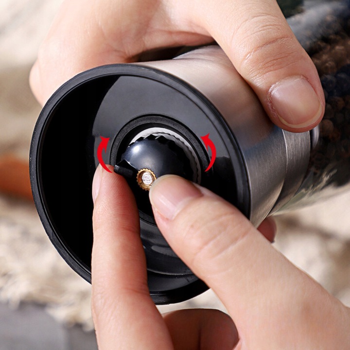 MŁYNEK RĘCZNY do SOLI i PIEPRZU ZESTAW 2szt. SZKLANE MŁYNKI KARL HAUSMANN