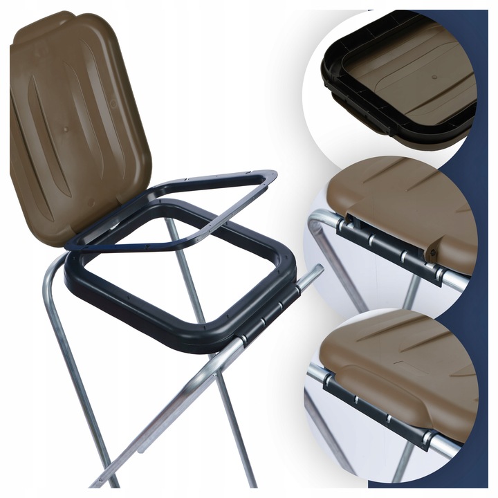 STOJAK NA WORKI DO SEGREGACJI ŚMIECI STELAŻ KOSZ 1 STANOWISKA NA ŚMIECI