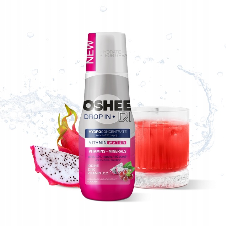 OSHEE Drop In Hydrokoncentrat witaminy i minerały 500 ml = 10 l