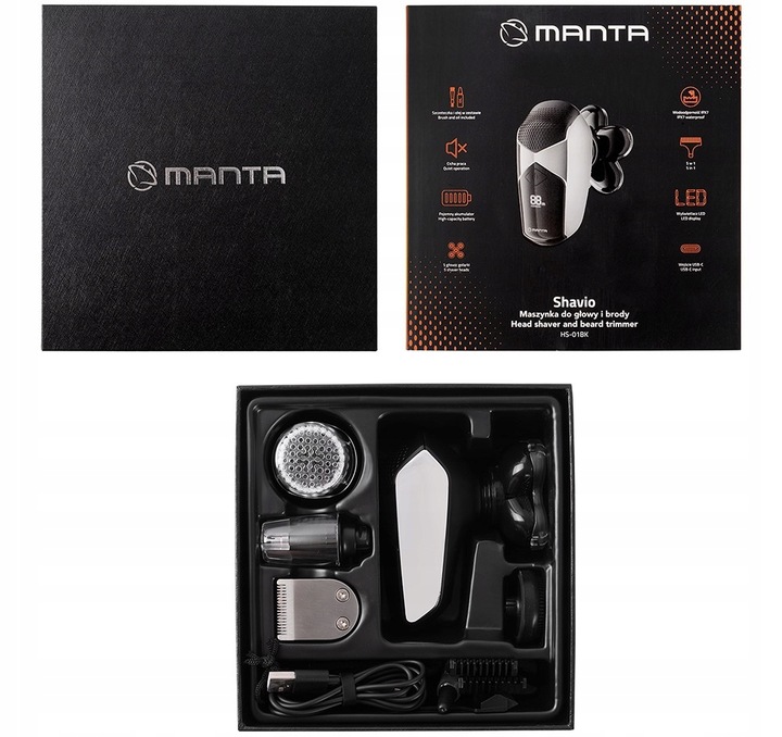 GOLARKA męska MASZYNKA TRYMER do golenia włosów GŁOWY BRODY USZU NOSA