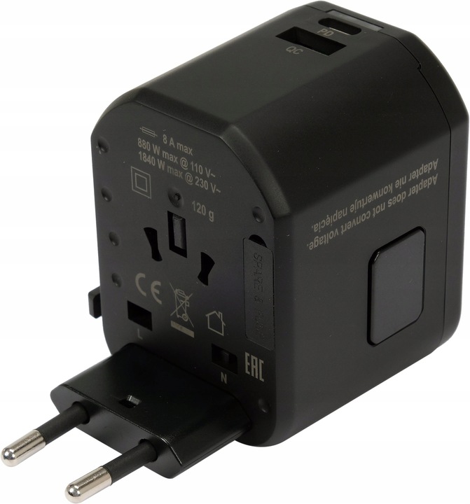 Adapter podróżny USA UK EU z szybką ładowarką YATO YT-81300 USB USB-C