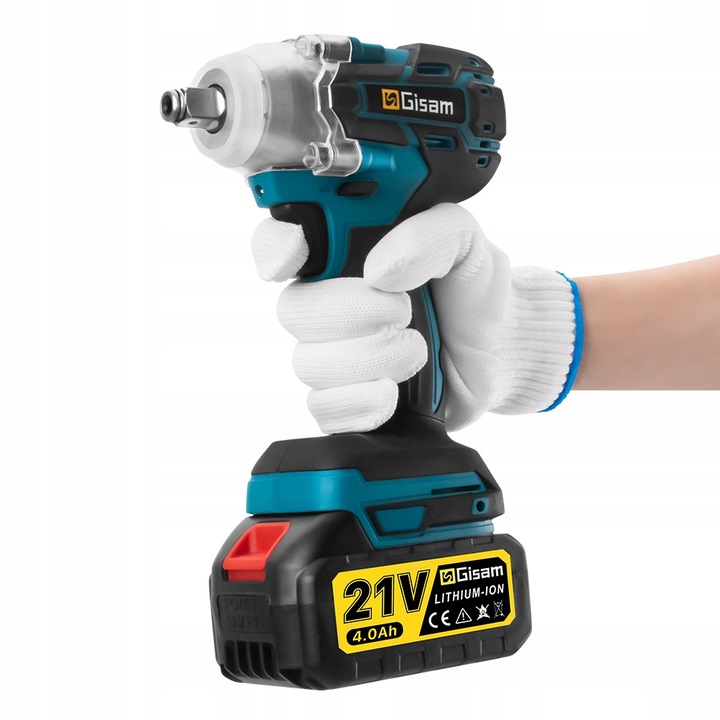 Bezszczotkowy klucz/wkrętarka udarowa 3 w 1 - akumulator, bateria i