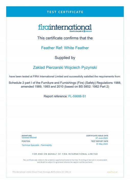 Poduszka 50x60 PUCH i PIERZE 1 kg 100% BAWEŁNA