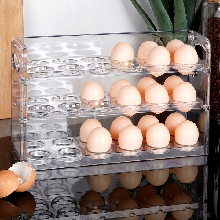 Pojemnik NA 36 JAJEK jajka pudełko organizer kuchenny do lodówki piętrowy