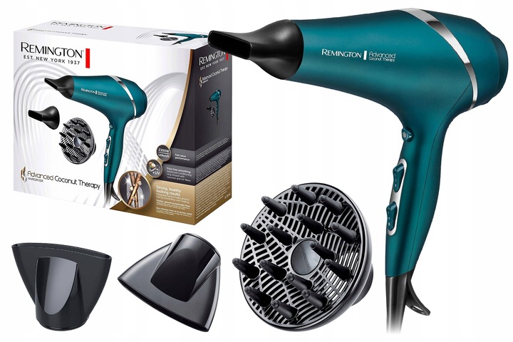 SUSZARKA DO WŁOSÓW REMINGTON Z DYFUZOREM JONIZACJA SENSOR Silnik AC-130km/h