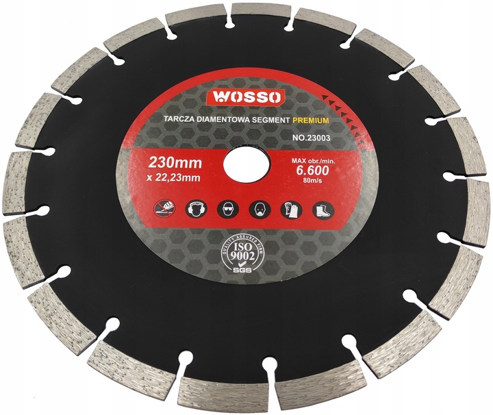TARCZA DIAMENTOWA SEGMENTOWA 230MM DO BETONU KOSTKI CEGŁY SEGMENT PRO