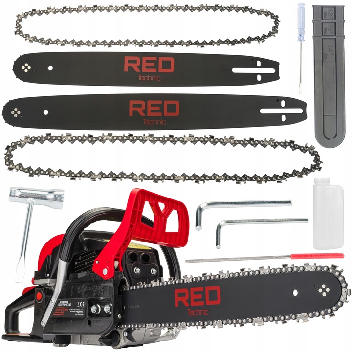 Piła SPALINOWA do drewna 5,7KM Łańcuchowa Pilarka 2x łańc 2x Prowad 3x